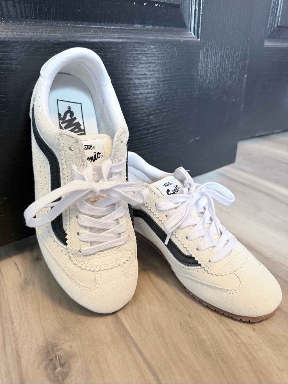 Vans Women’s Super Lowpro Suede Sneakers with Black Stripe